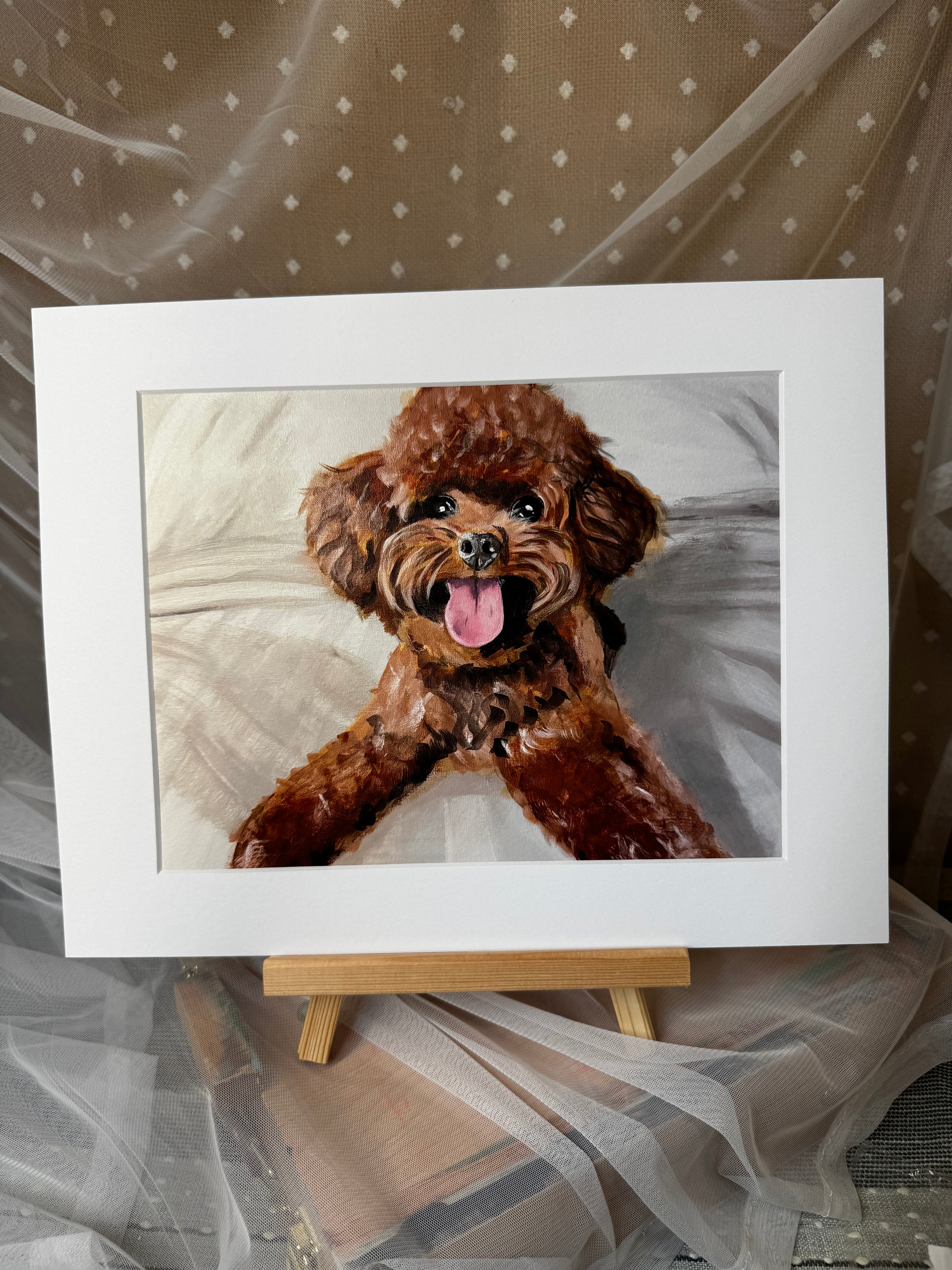 Doodle on Bed Framed Print