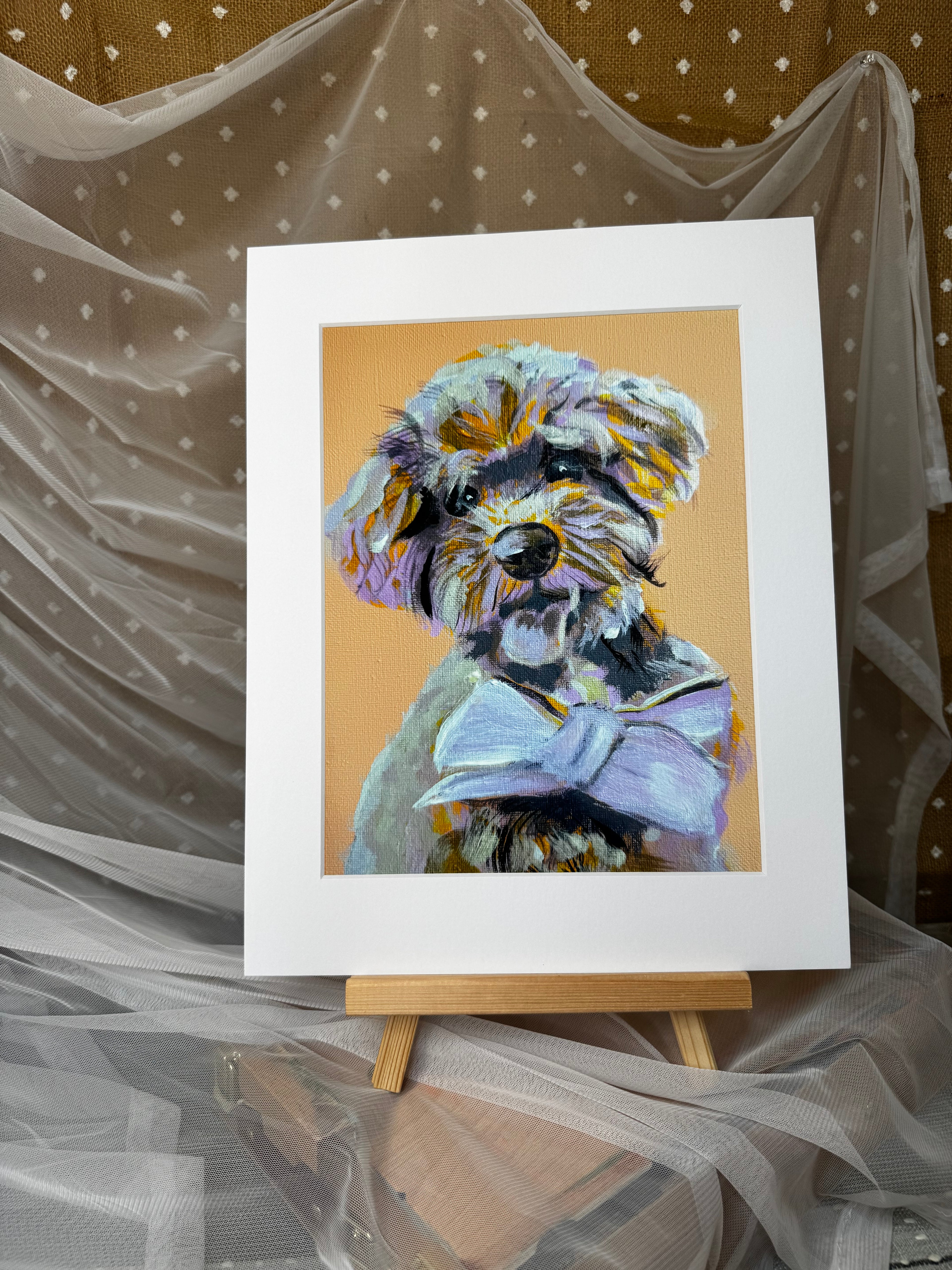Yorkie Doodle Framed Print
