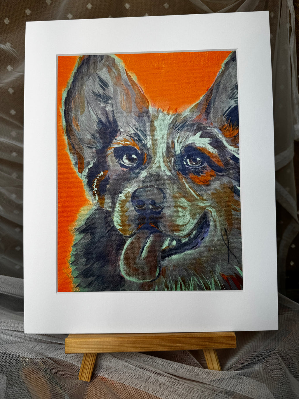 Color Pop Collie Framed Print
