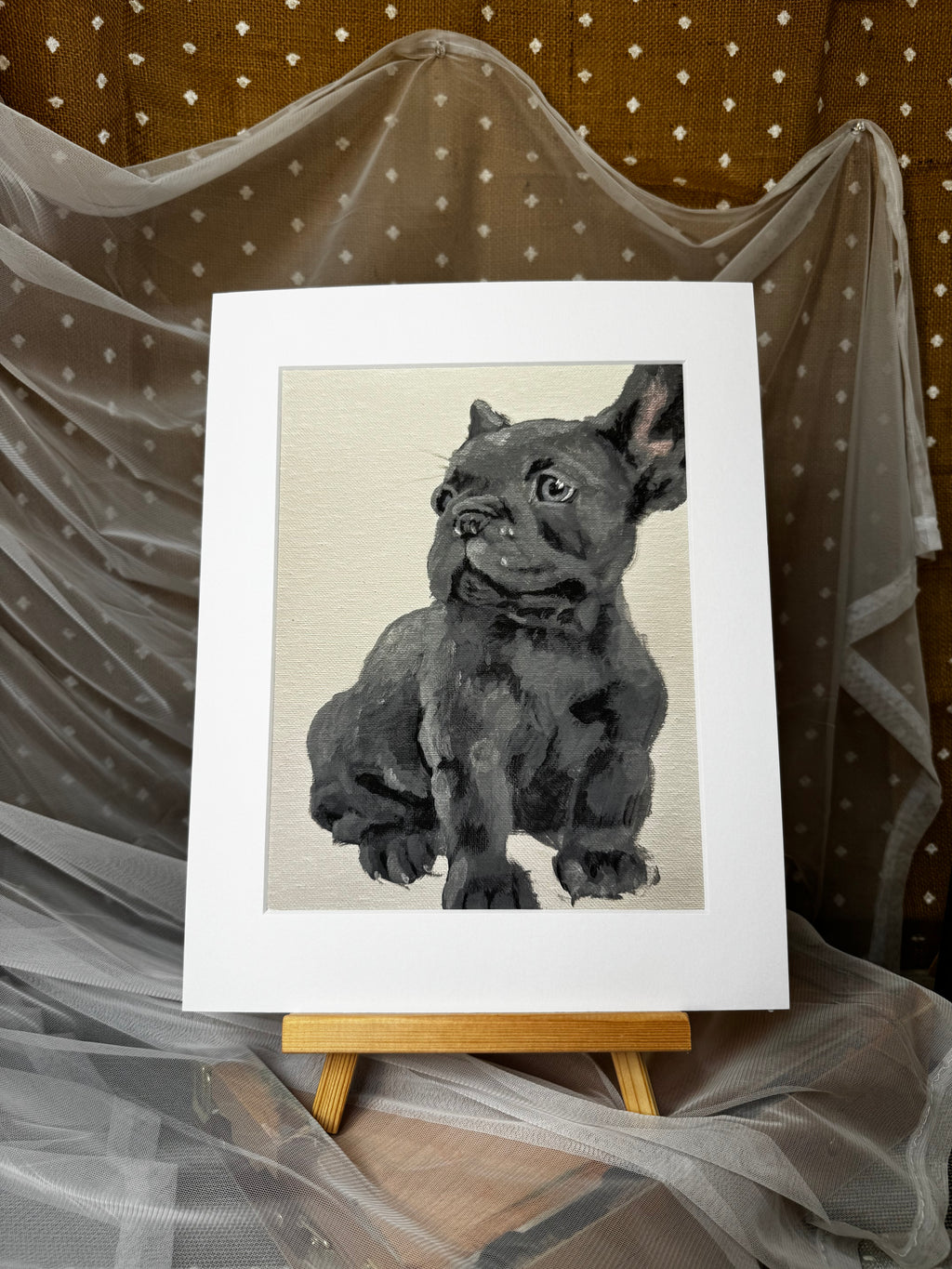 Bleu French Bulldog Framed Print