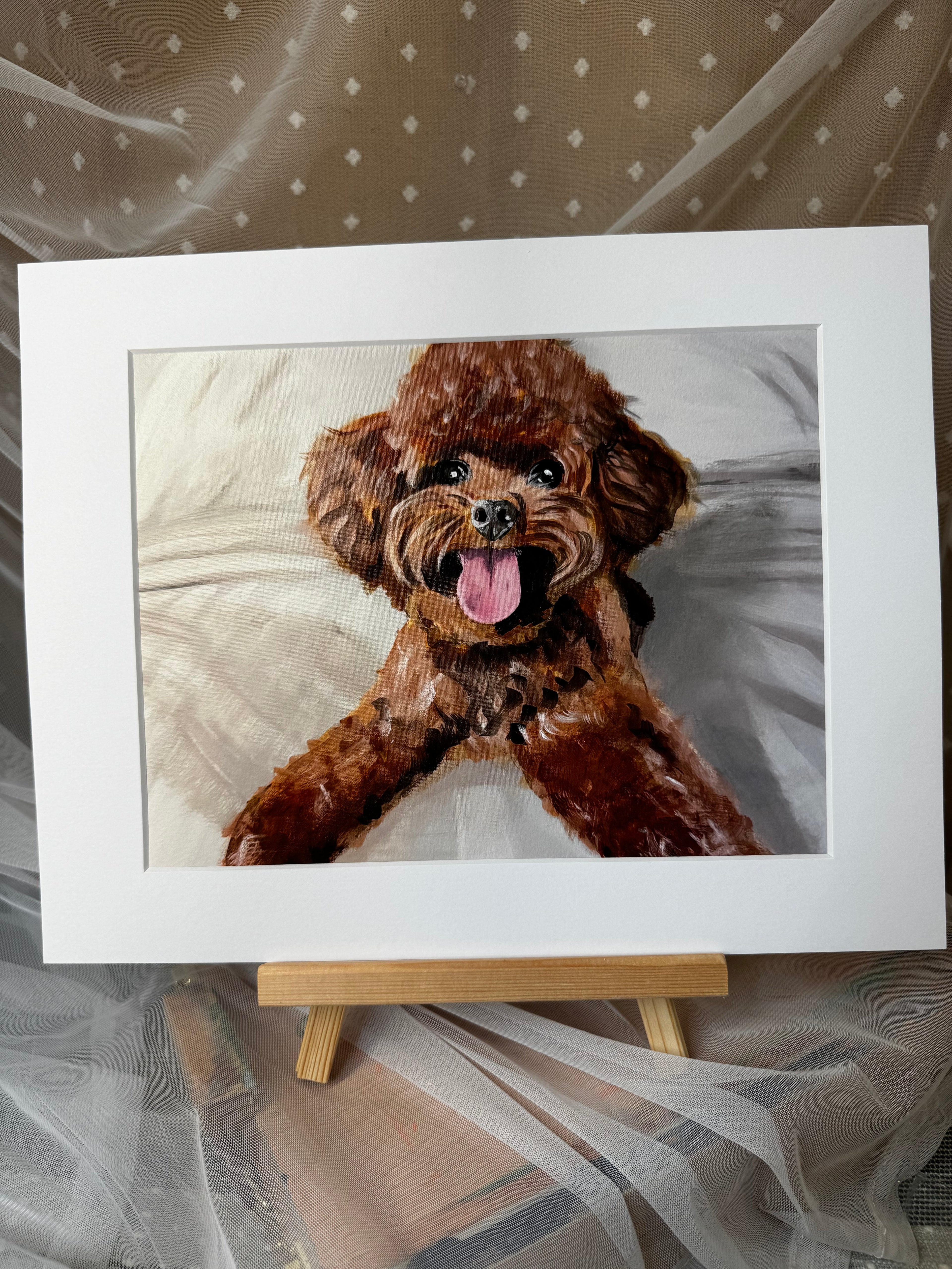 Doodle on Bed Framed Print