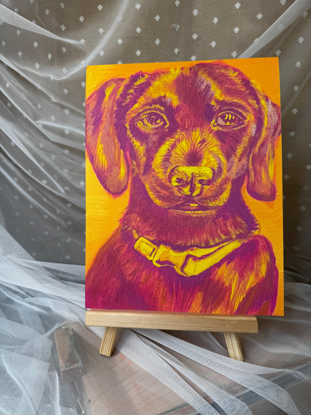 Color pop Chiweenie Puppy Print