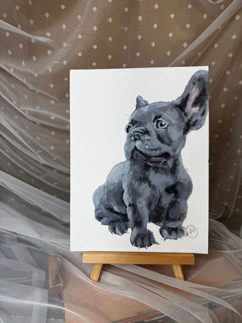 Bleu French Bulldog Original Painting