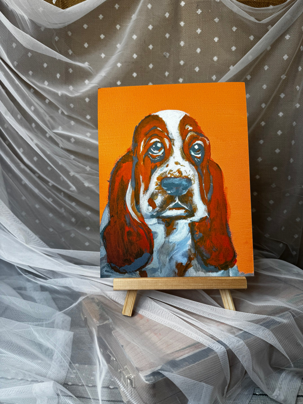 Color Pop Hound Dog Puppy Print