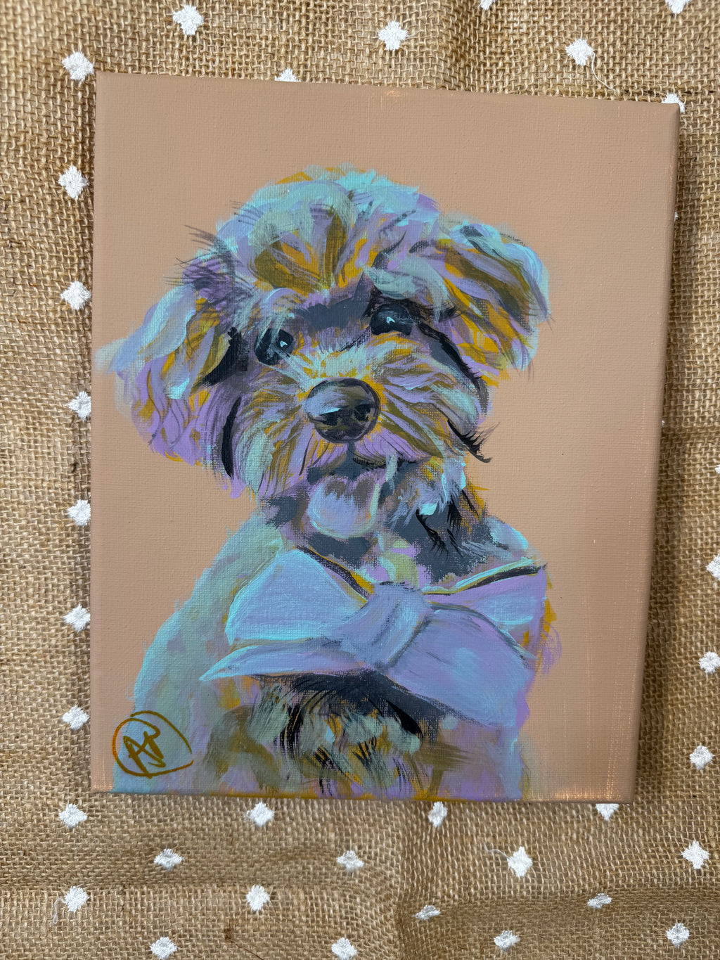 Yorkie Doodle Pastel Original