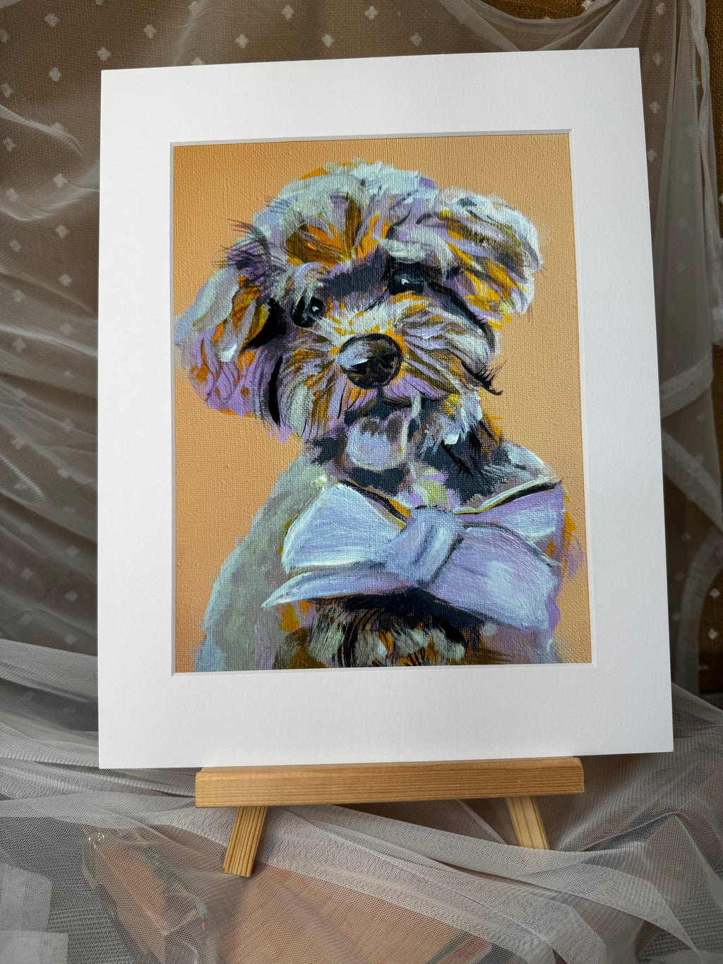 Yorkie Doodle Framed Print
