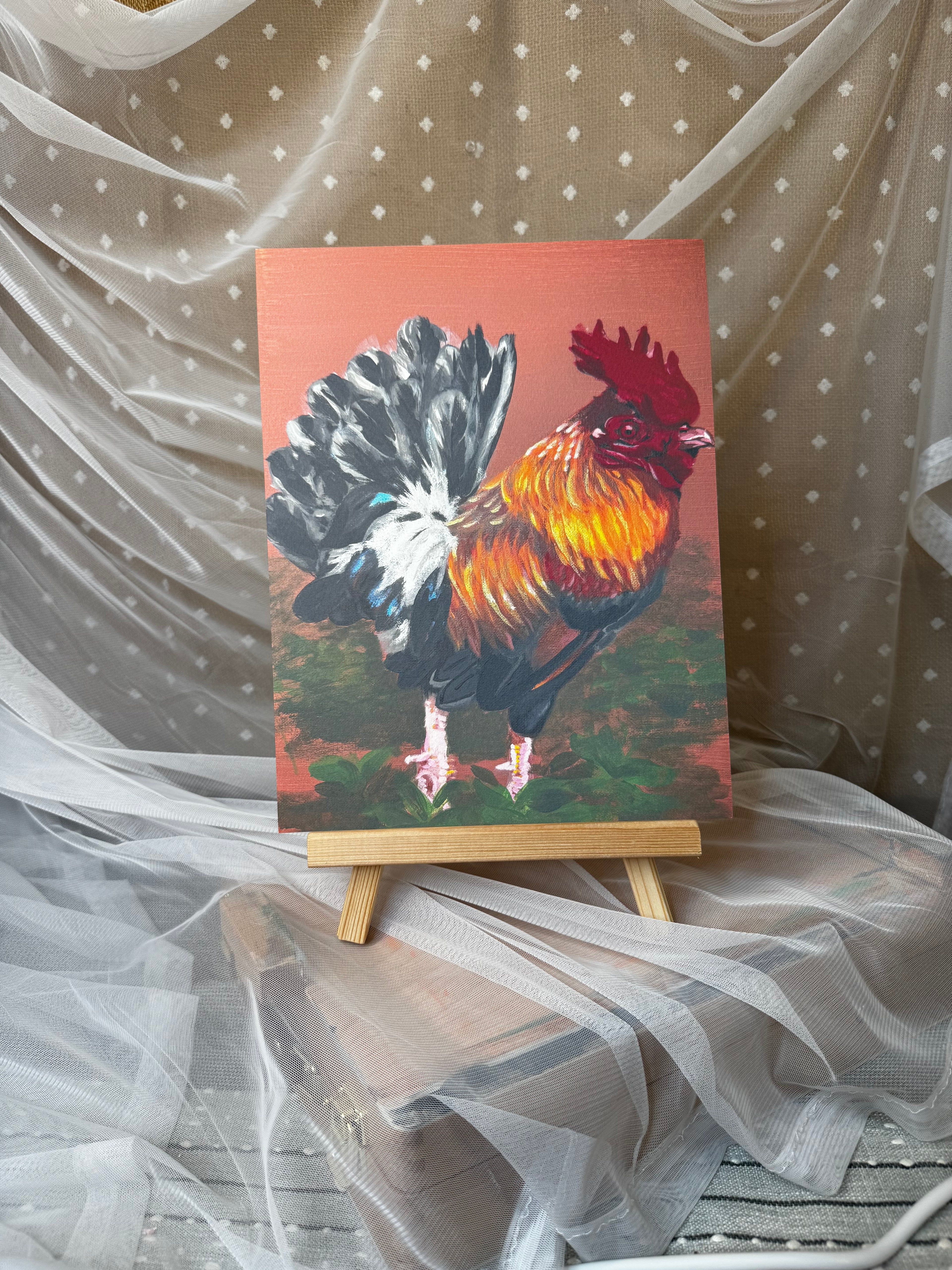 Vibrant Rooster Print