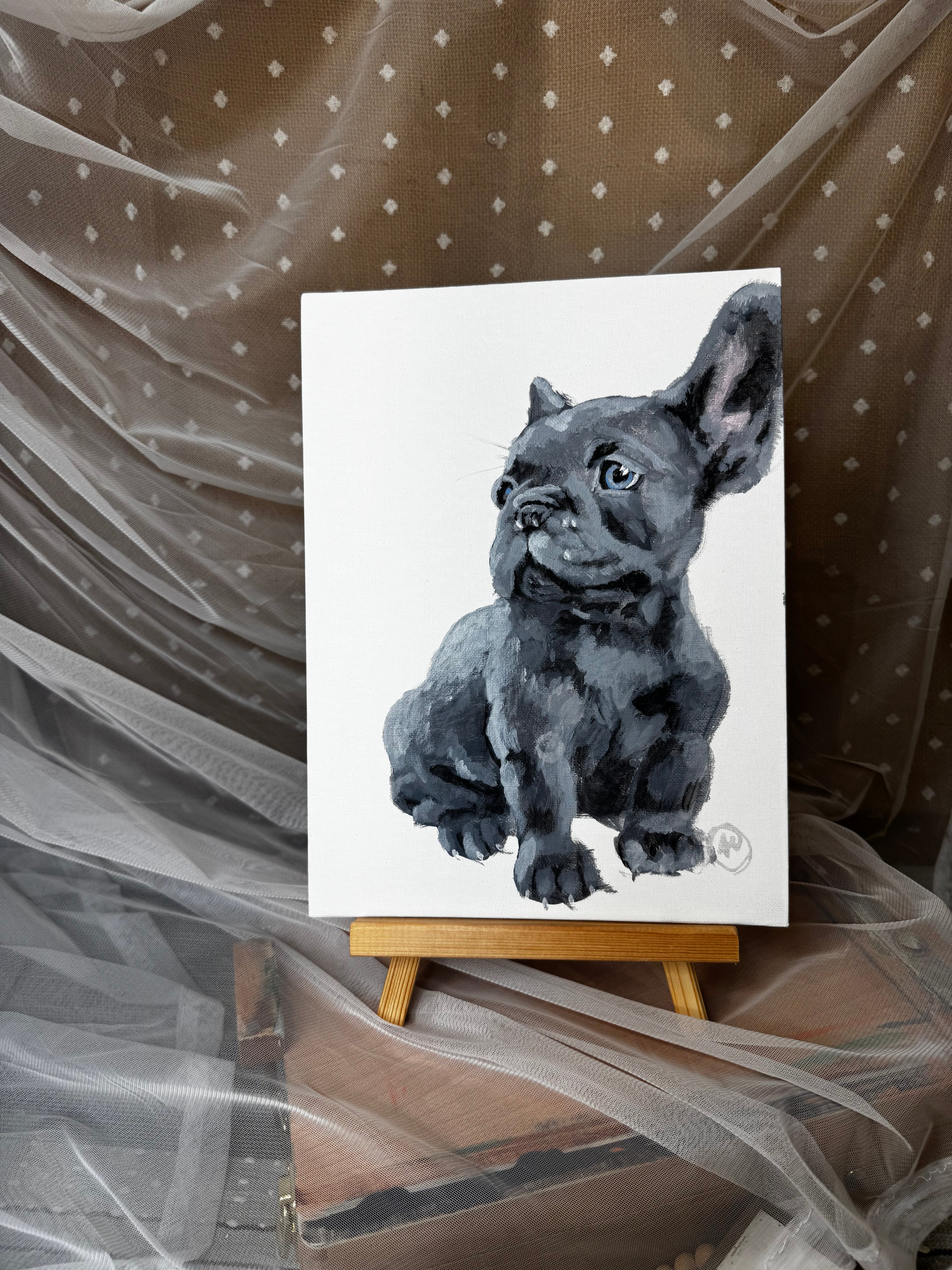 Bleu French Bulldog Original Painting