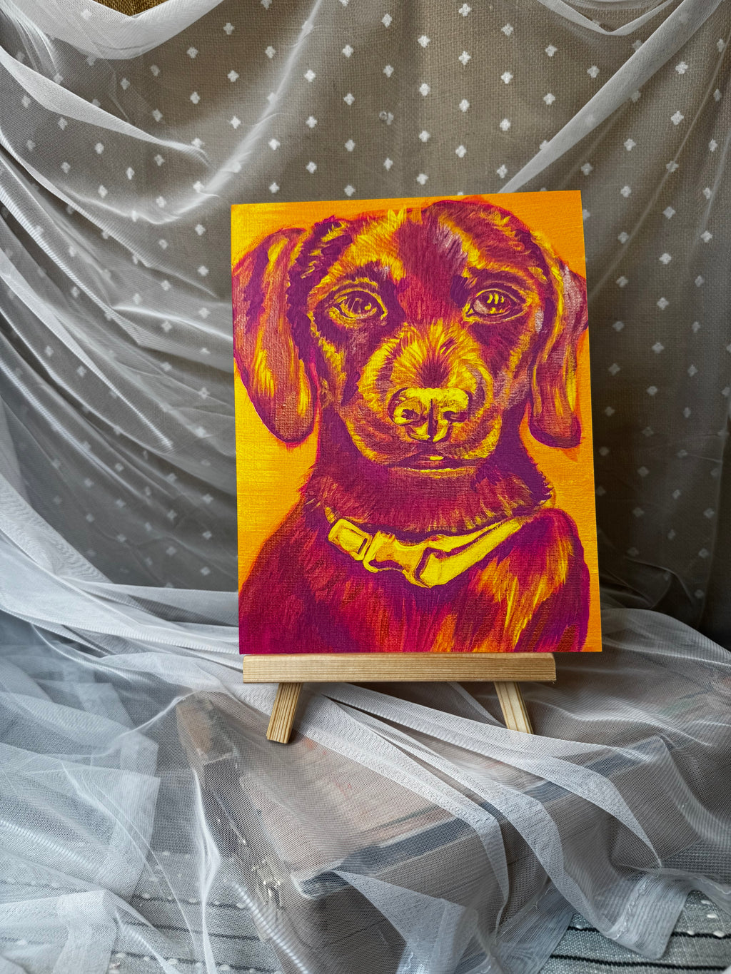 Color pop Chiweenie Puppy Print