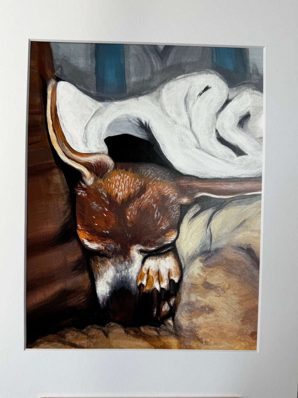 Sleepy Chihuahua Framed Print