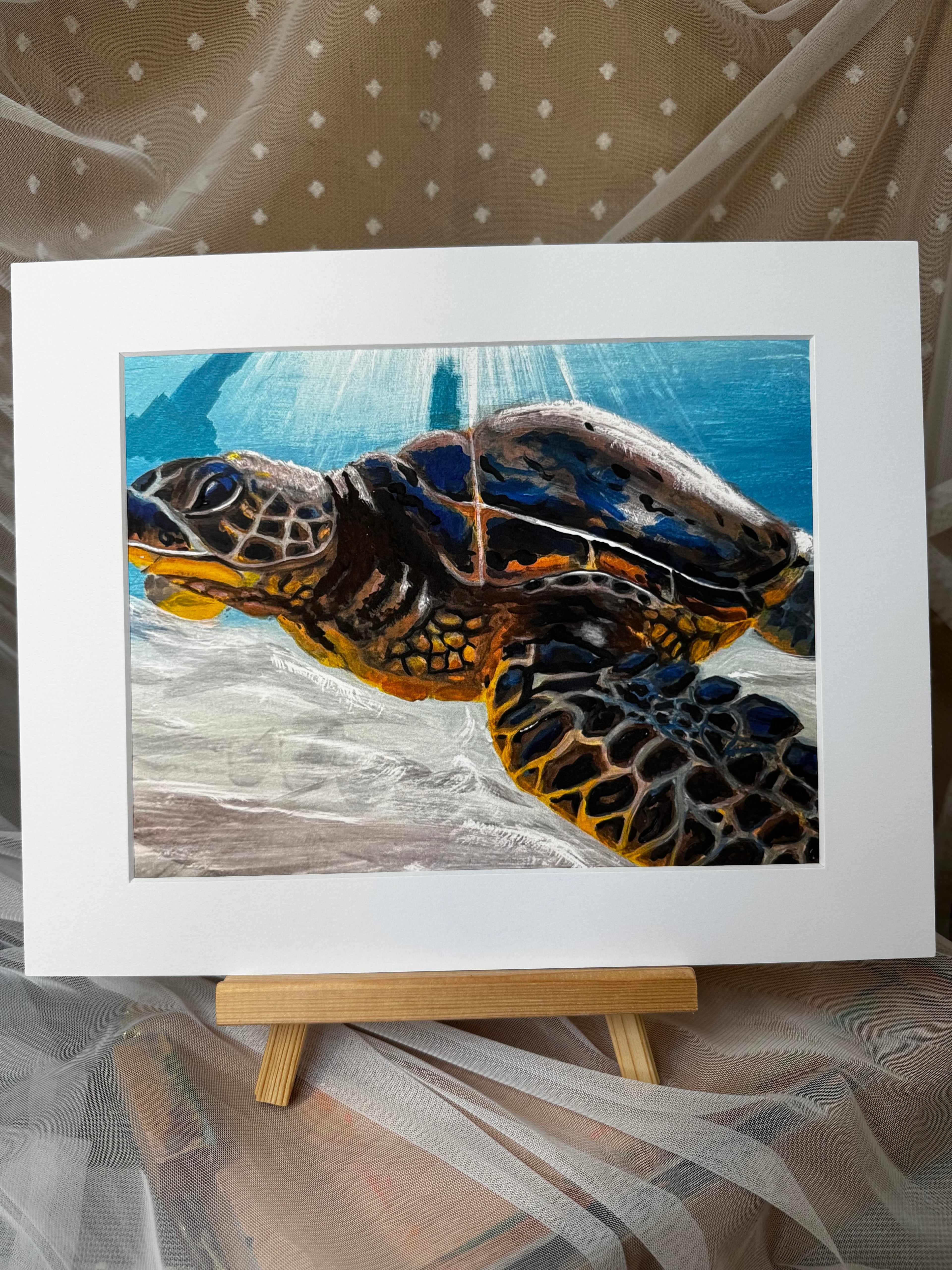 Underwater Sea Turtle Framed Print