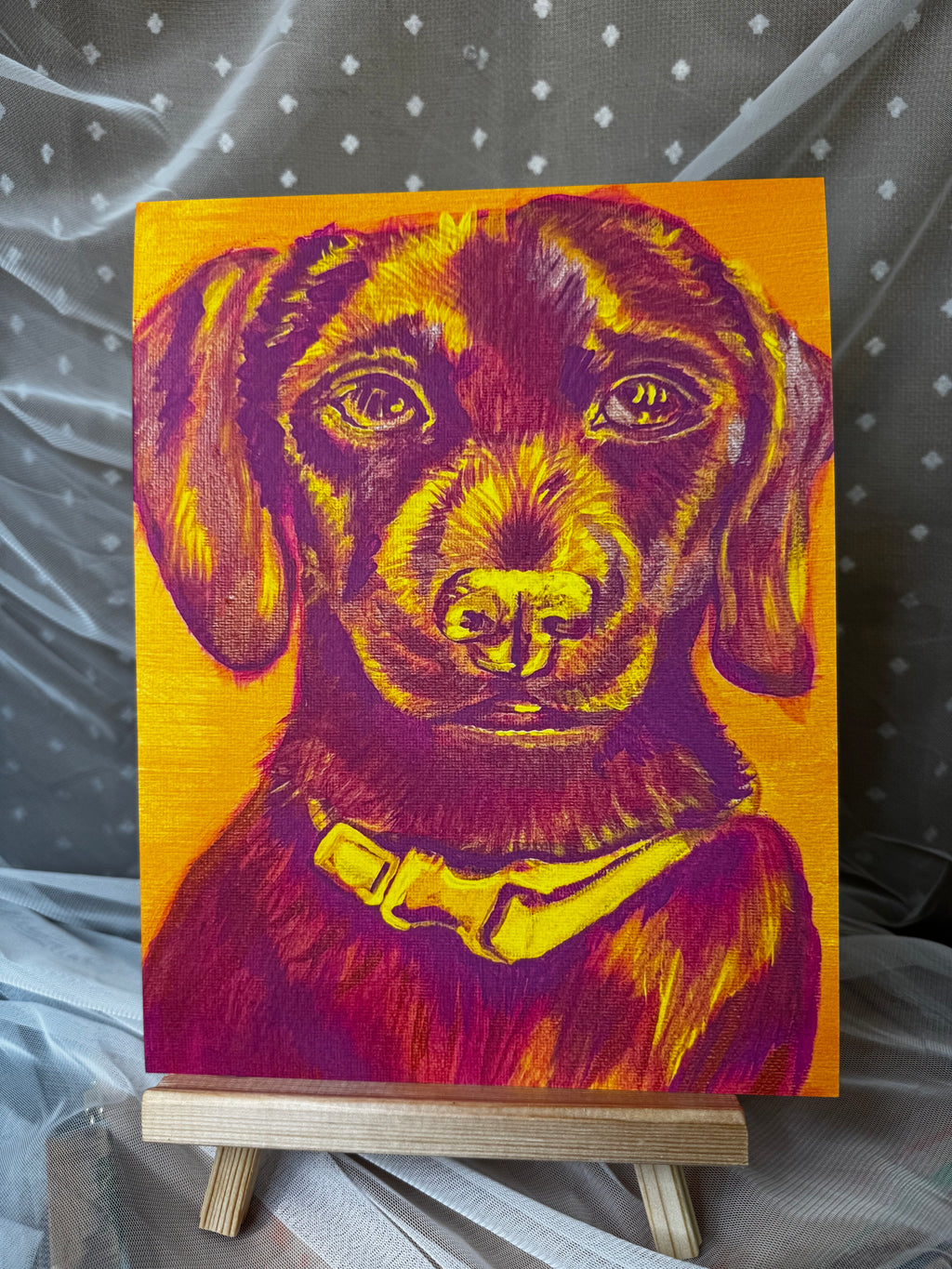 Color pop Chiweenie Puppy Print