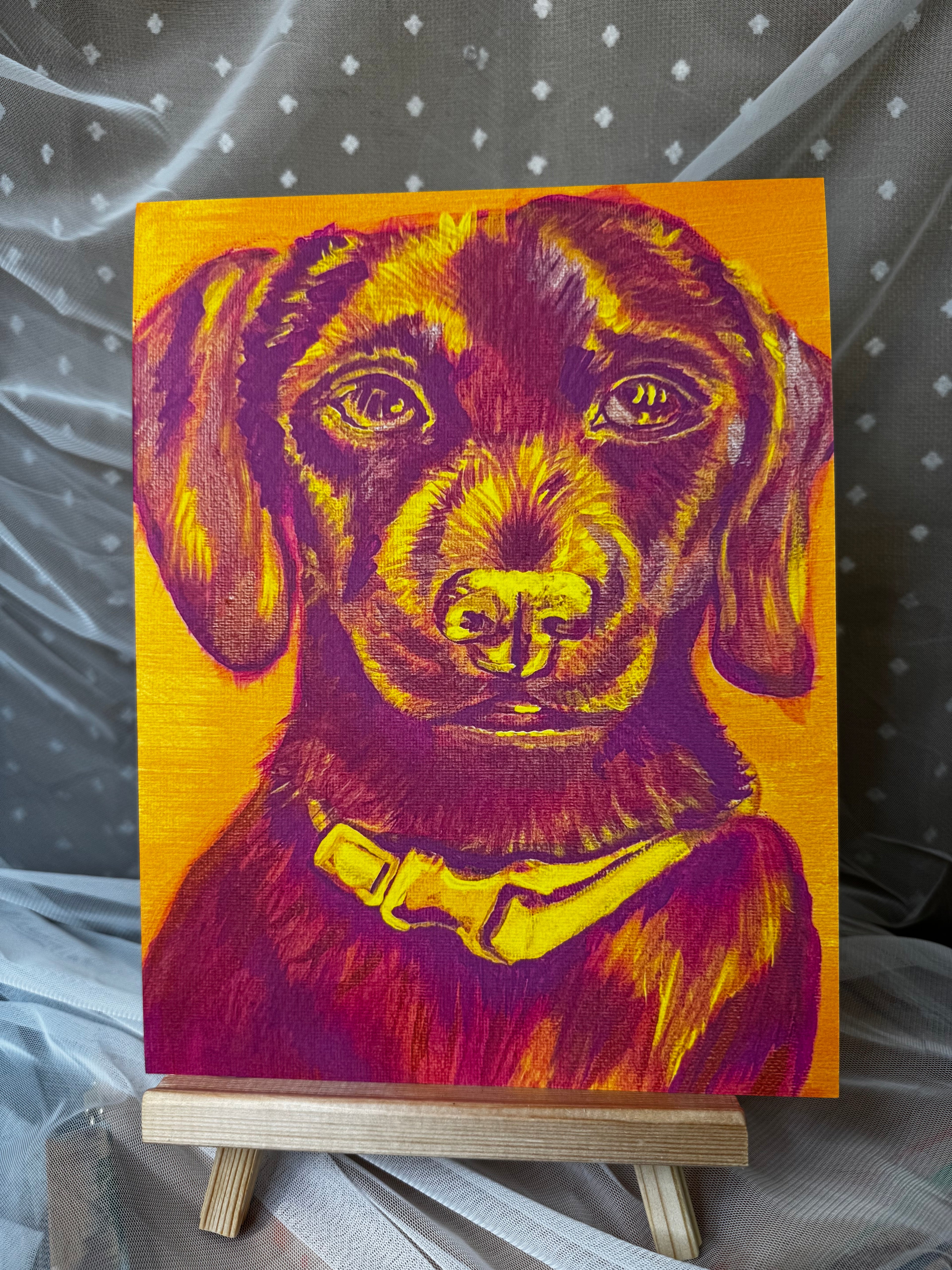 Color pop Chiweenie Puppy Print