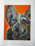 Color Pop Collie Framed Print