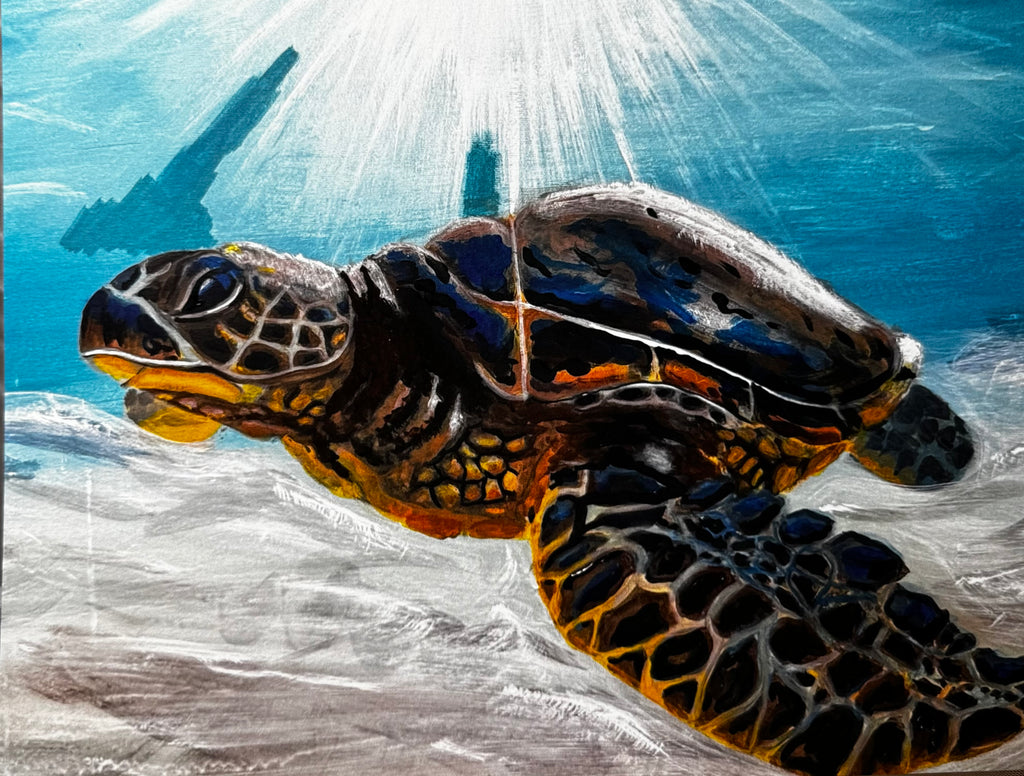 Underwater Sea Turtle Print