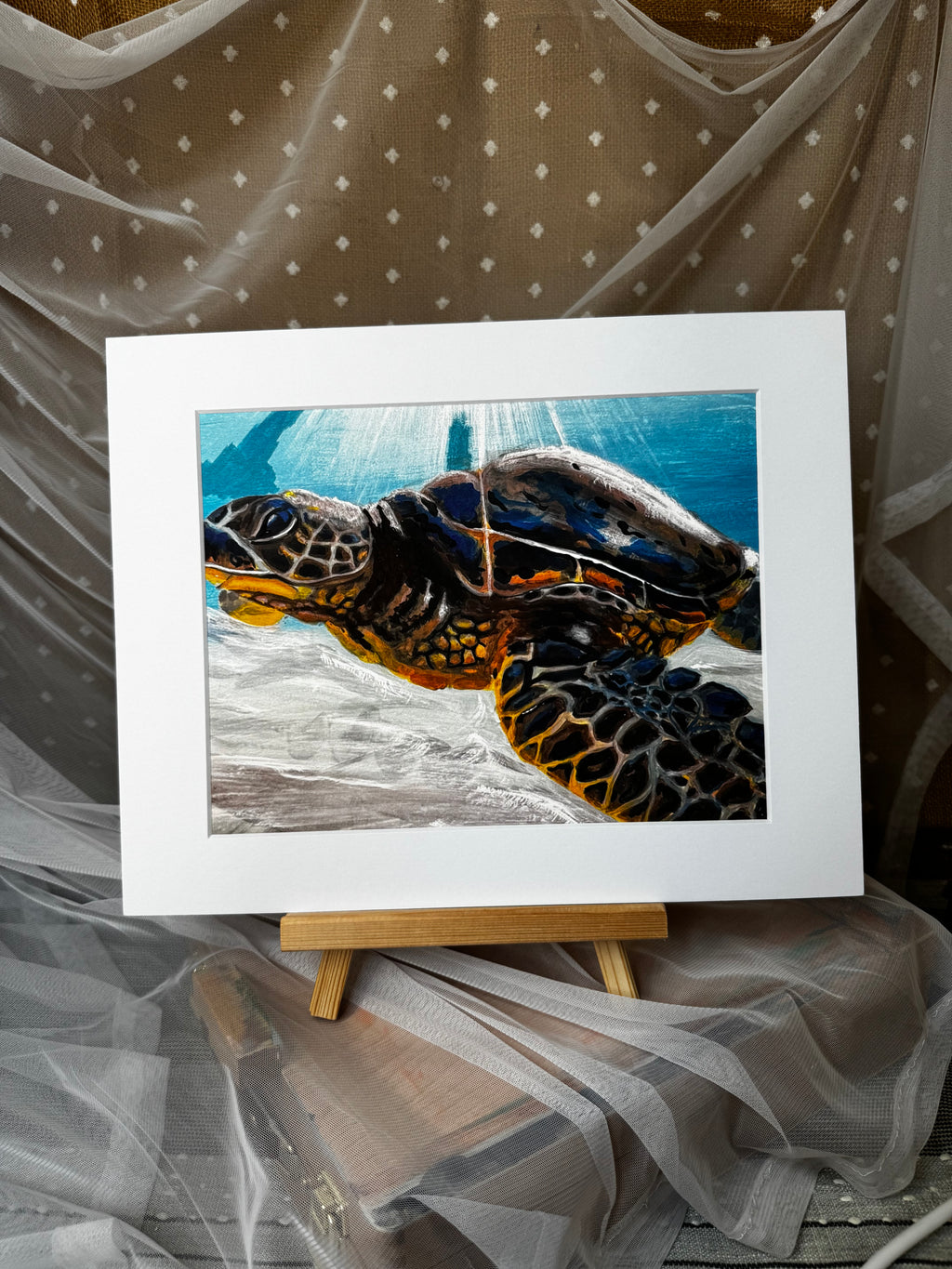 Underwater Sea Turtle Framed Print