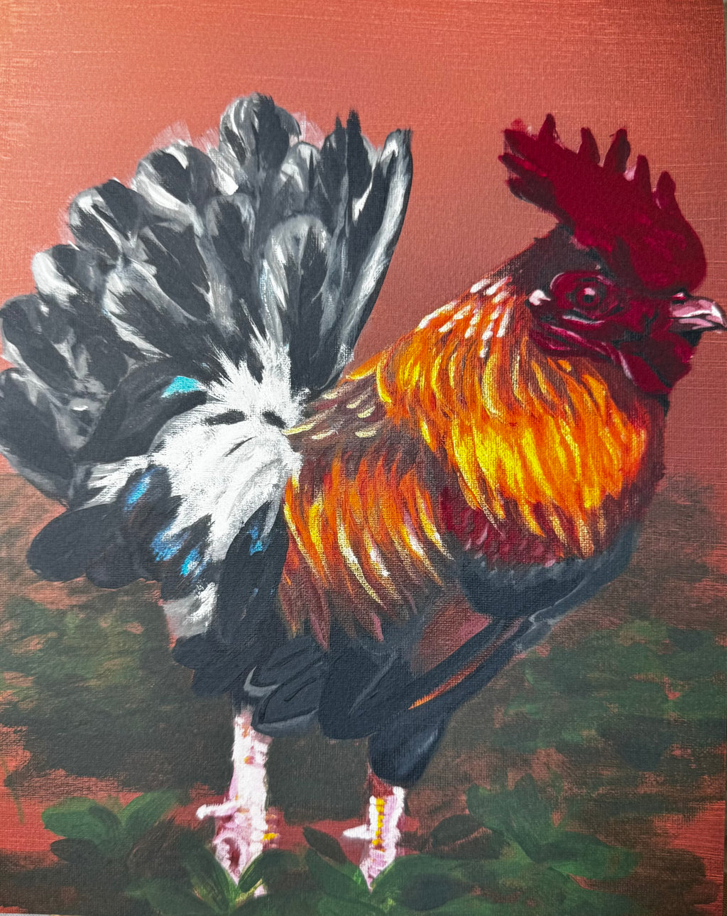 Vibrant Rooster Print