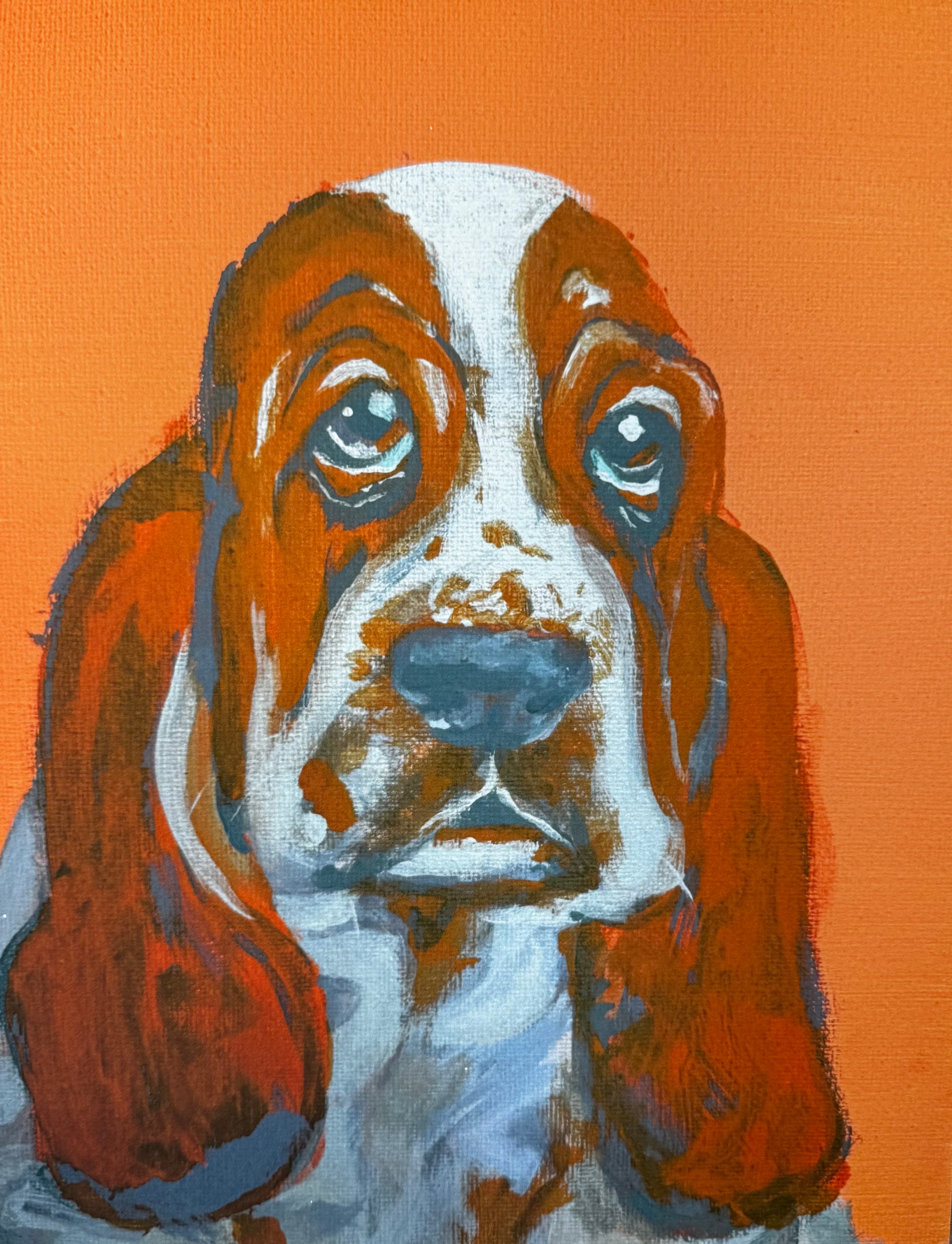 Color Pop Hound Dog Puppy Print
