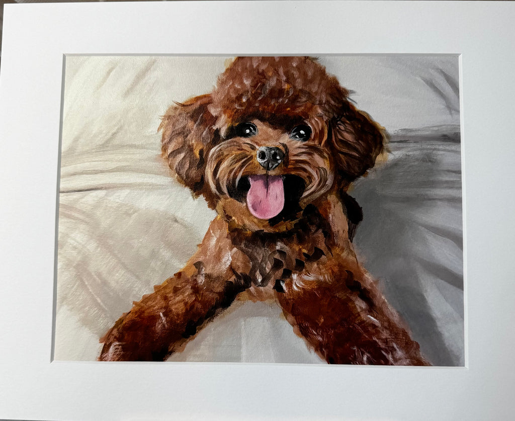 Doodle on Bed Framed Print