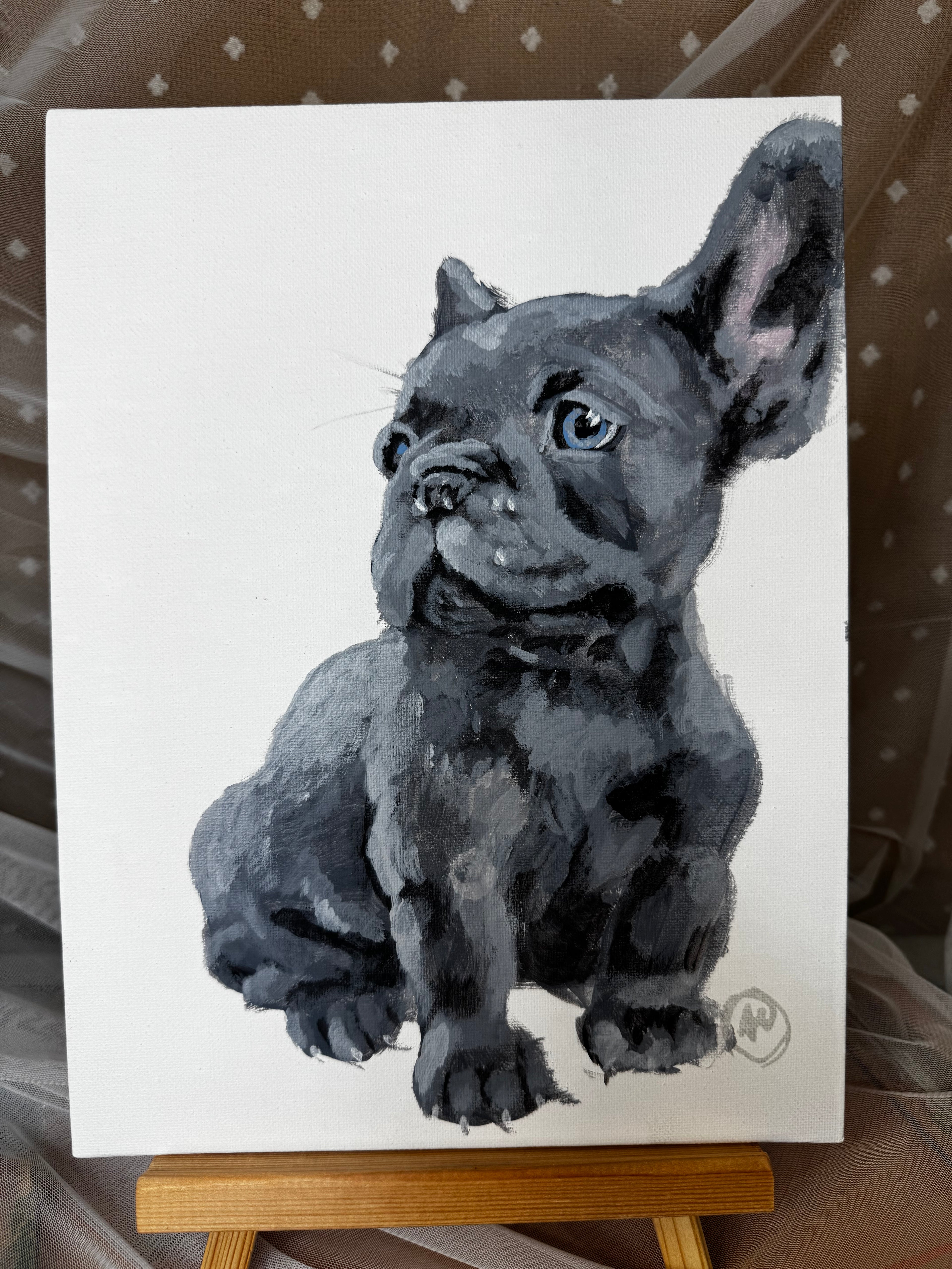 Bleu French Bulldog Original Painting